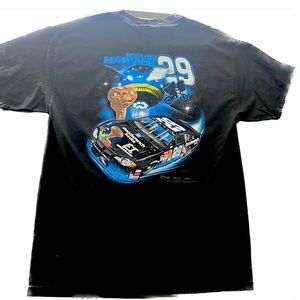 E.T. The Extra Terrestrial #29 Kevin Harvick NASCAR T-Shirt Men's L Movie Promo